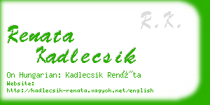 renata kadlecsik business card